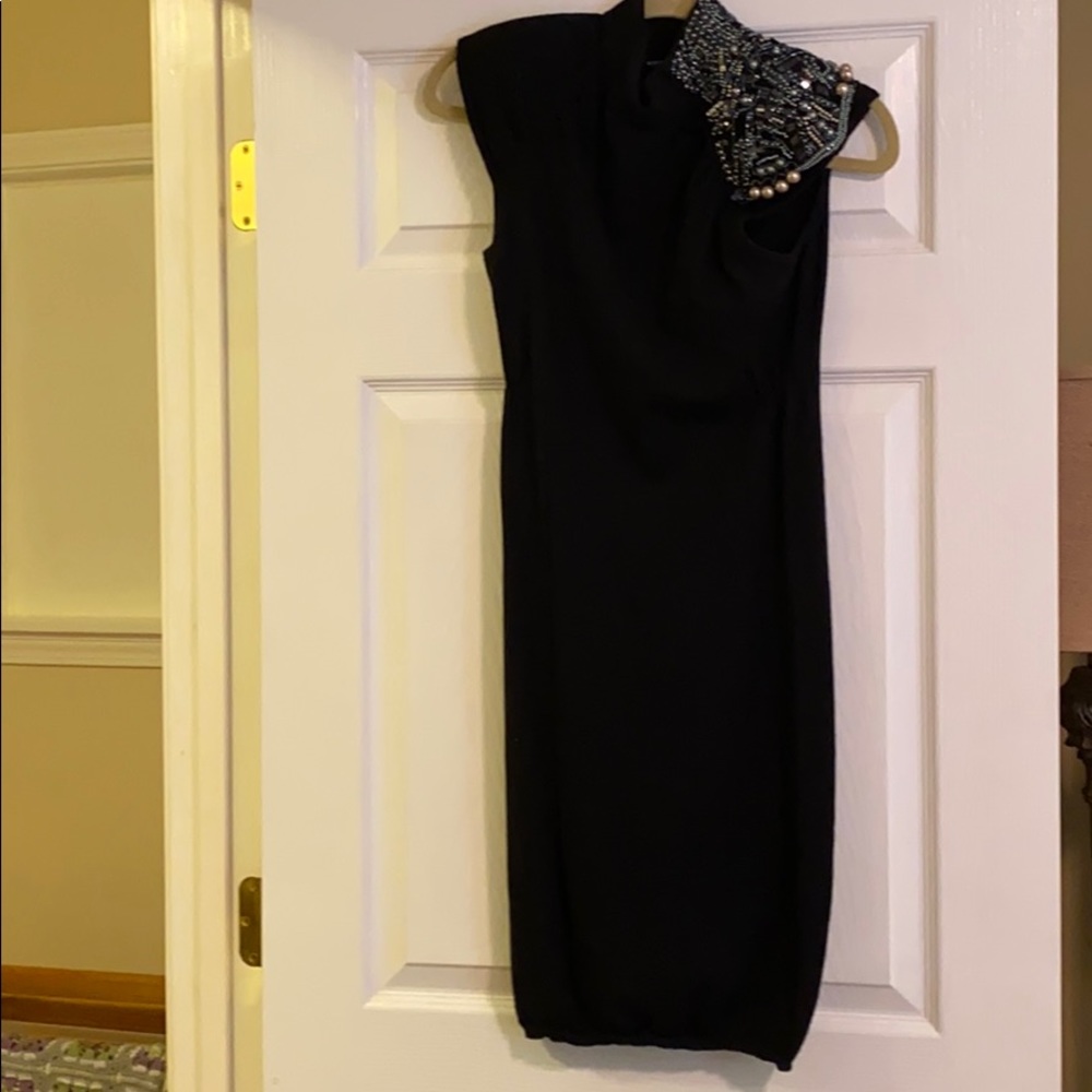 Embellished shoulder Antonio Melani sweater dress